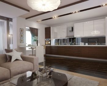 Interior design of apartments in modern style