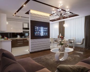 Interior design of apartment Line of space